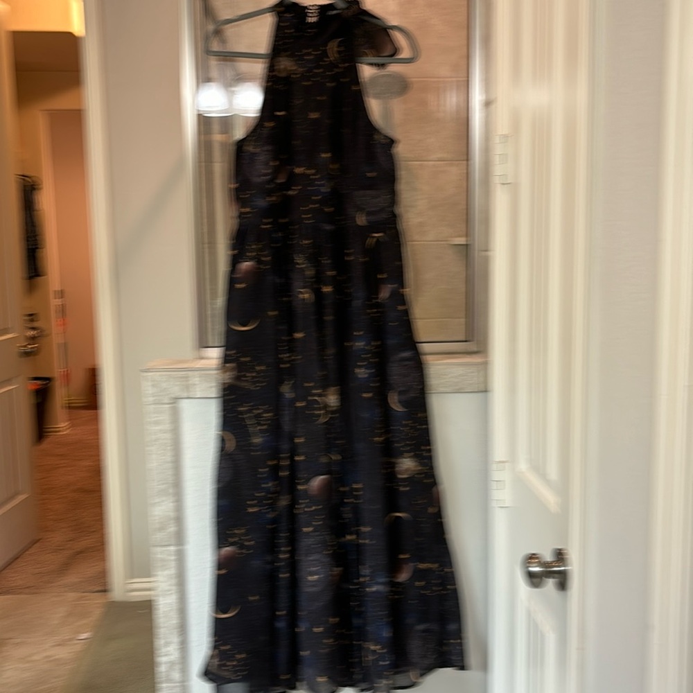 Celestial print maxi dress